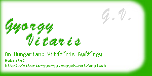 gyorgy vitaris business card